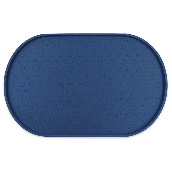 Dog Food Mat Pet Placemat Cat Bowl Pad Cats Drinking Feed Mats Easy to Clean Non-Slip Silicone Round Pet Feeding Water Supplies