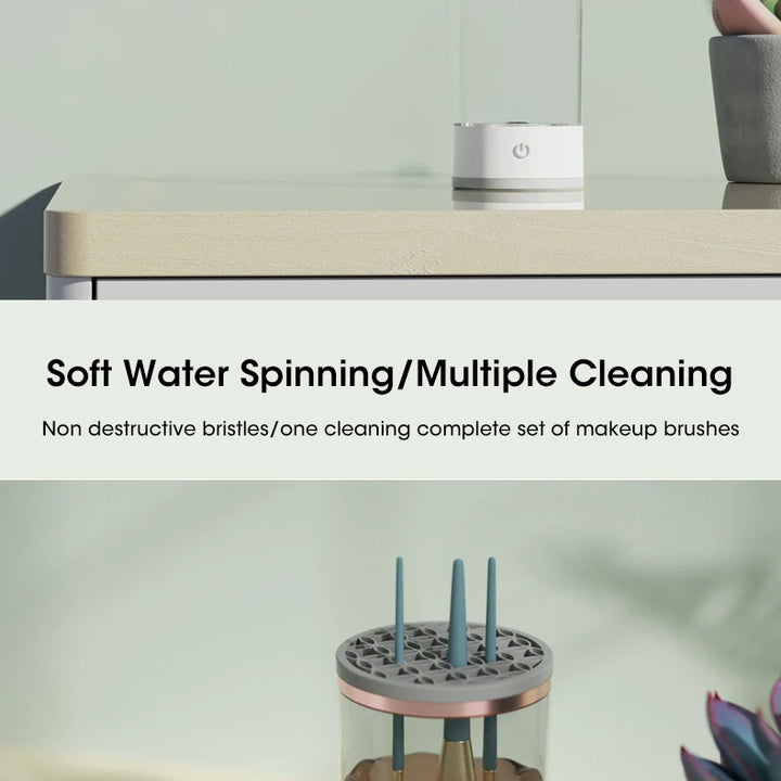 USB Electric Makeup Brush Cleaner Portable 3 In 1 Makeup Brushes Drying Rack Lazy Cleaning Brush Washer Quick Dry Tool New