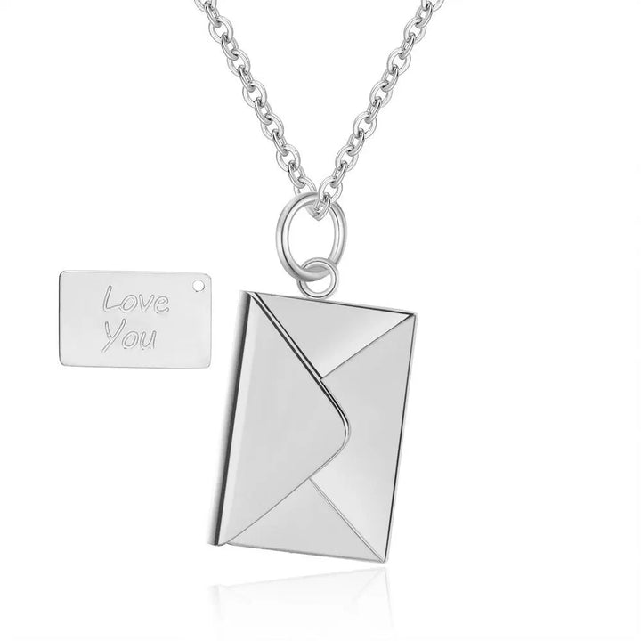 Love Letter Envelope Pendant Necklace Romantic Stainless Steel Jewelry Confession Love You For Valentine Day Gifts Wholesale