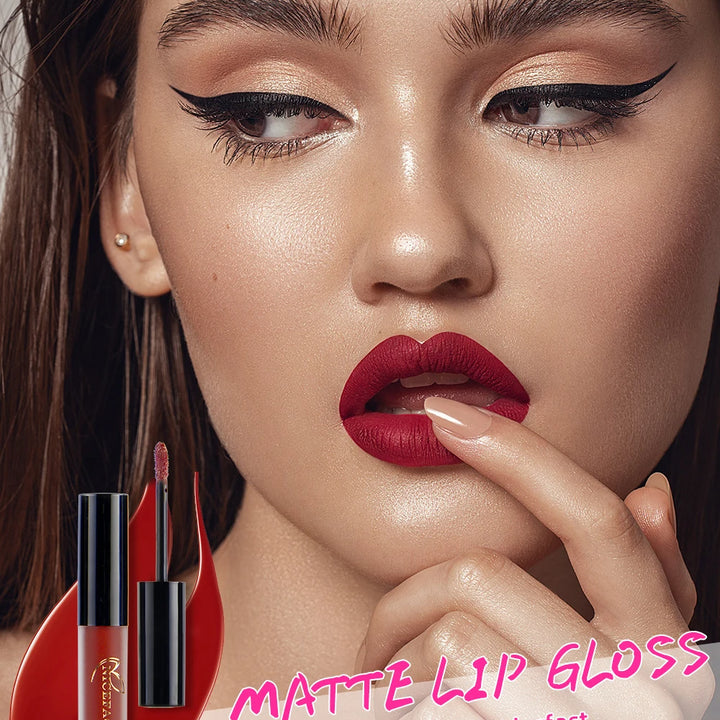 NICEFACE Matte Velvet Lip Glaze Waterproof Long Lasting Not Easy To Fade Lip Gloss Silky Smooth Sexy Lipstick Women Maquillage