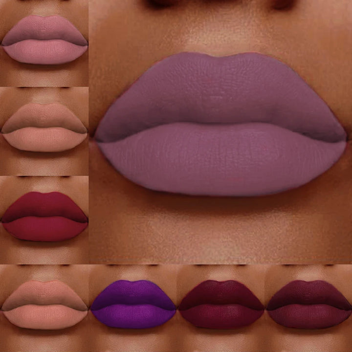 NICEFACE Matte Velvet Lip Glaze Waterproof Long Lasting Not Easy To Fade Lip Gloss Silky Smooth Sexy Lipstick Women Maquillage