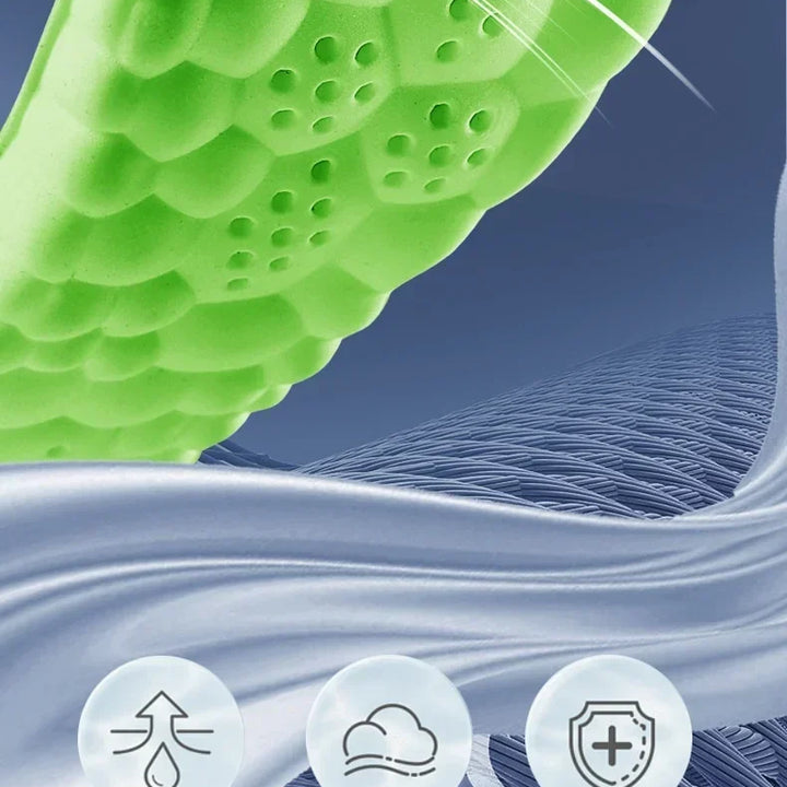 4D Latex Sport Insoles Soft High Elasticity Shoe Pads Breathable Running Basket Shoe Sole Arch Support Orthopedic Inserts Unisex