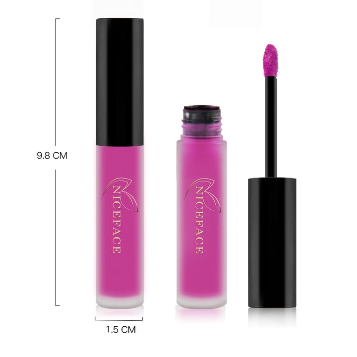 NICEFACE Matte Velvet Lip Glaze Waterproof Long Lasting Not Easy To Fade Lip Gloss Silky Smooth Sexy Lipstick Women Maquillage