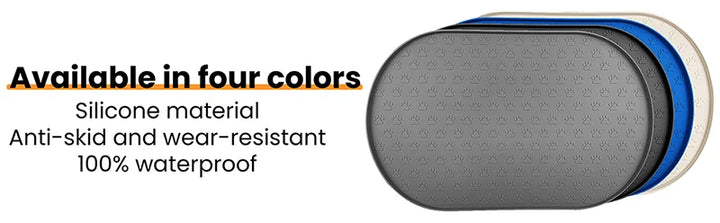 Dog Food Mat Pet Placemat Cat Bowl Pad Cats Drinking Feed Mats Easy to Clean Non-Slip Silicone Round Pet Feeding Water Supplies