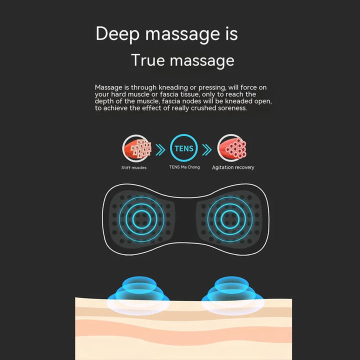 Multifunctional Pulse Massage Sticker EMS Smart Electrotherapy Mini Portable Massager Shoulder Neck and Cervical Massage Sticker