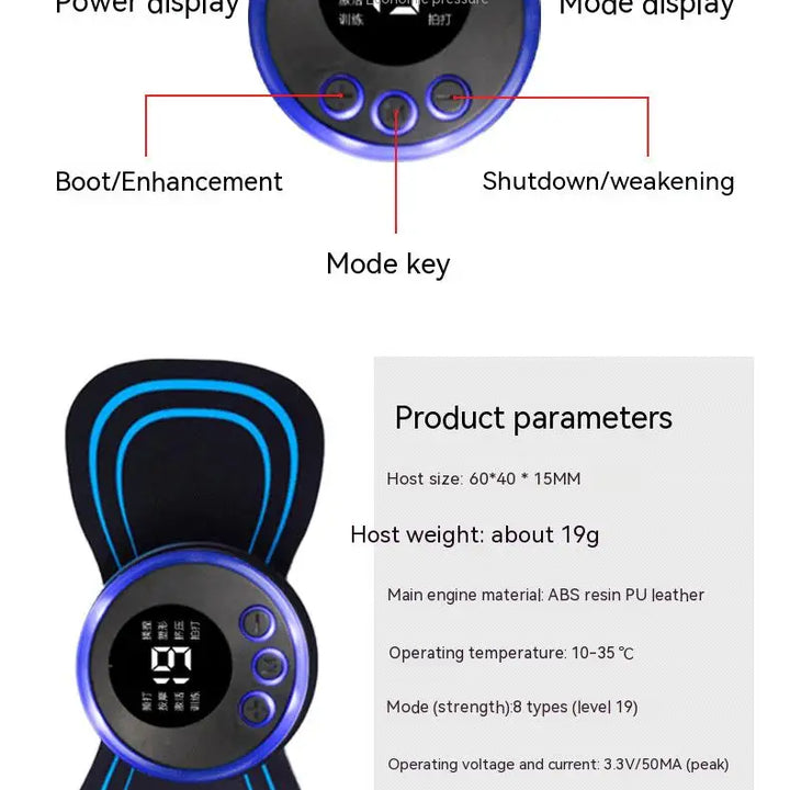 Multifunctional Pulse Massage Sticker EMS Smart Electrotherapy Mini Portable Massager Shoulder Neck and Cervical Massage Sticker