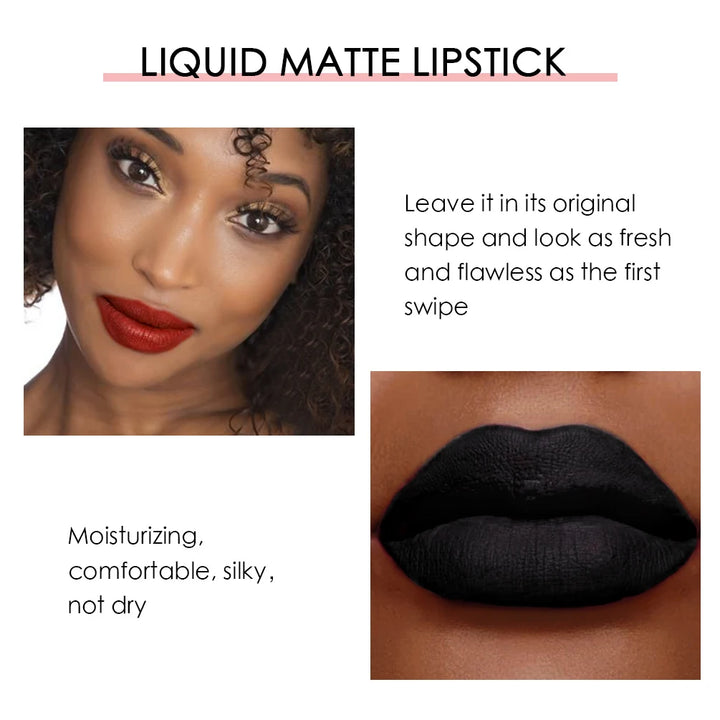 NICEFACE Matte Velvet Lip Glaze Waterproof Long Lasting Not Easy To Fade Lip Gloss Silky Smooth Sexy Lipstick Women Maquillage