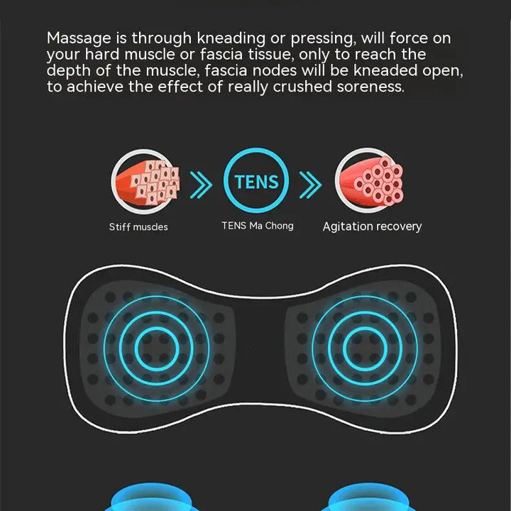 Multifunctional Pulse Massage Sticker EMS Smart Electrotherapy Mini Portable Massager Shoulder Neck and Cervical Massage Sticker