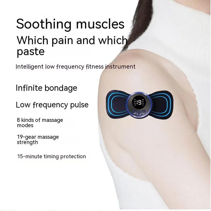 Multifunctional Pulse Massage Sticker EMS Smart Electrotherapy Mini Portable Massager Shoulder Neck and Cervical Massage Sticker