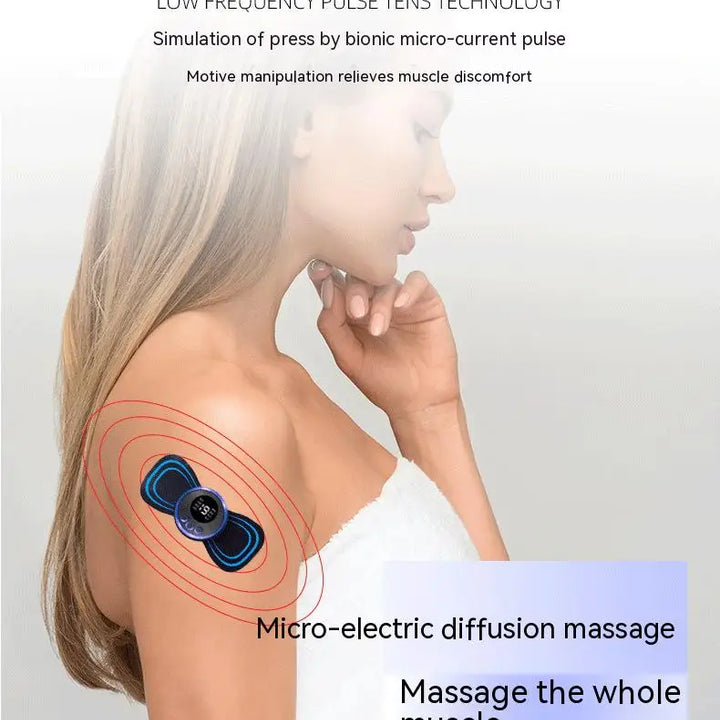Multifunctional Pulse Massage Sticker EMS Smart Electrotherapy Mini Portable Massager Shoulder Neck and Cervical Massage Sticker