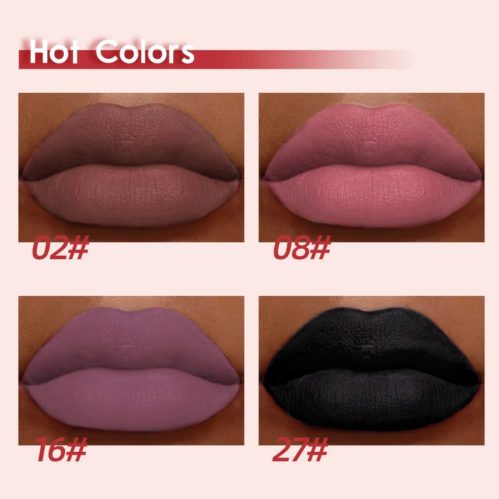 NICEFACE Matte Velvet Lip Glaze Waterproof Long Lasting Not Easy To Fade Lip Gloss Silky Smooth Sexy Lipstick Women Maquillage