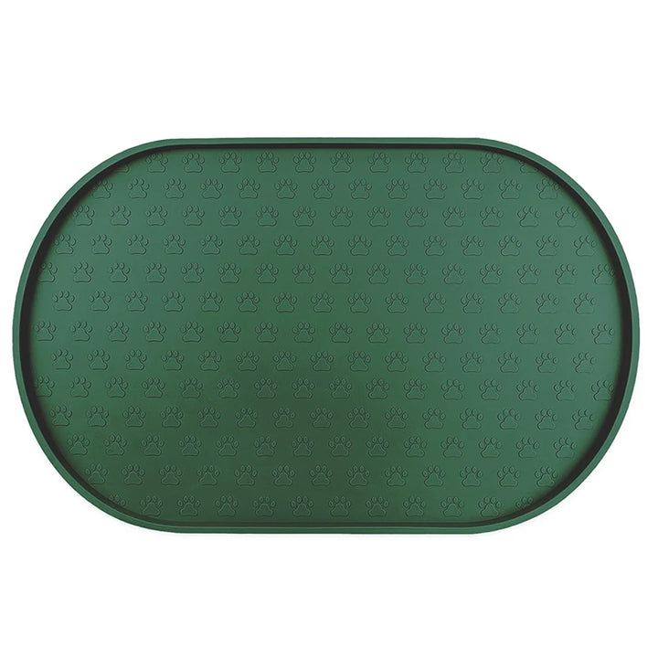 Dog Food Mat Pet Placemat Cat Bowl Pad Cats Drinking Feed Mats Easy to Clean Non-Slip Silicone Round Pet Feeding Water Supplies